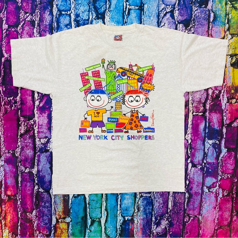Vintage Danny First New York City Art Shirt XL RARE